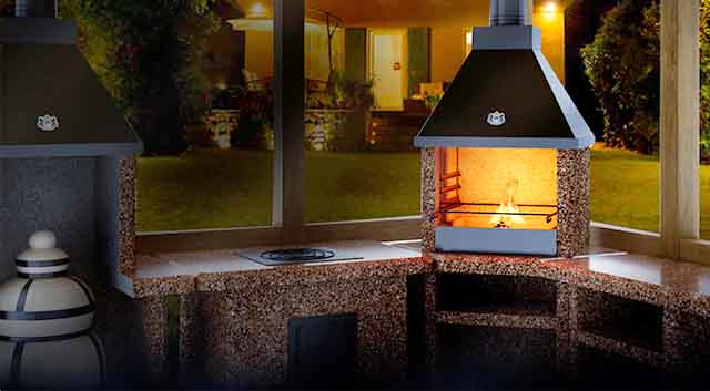 Барбекю-комплекс из полудрагоценного камня